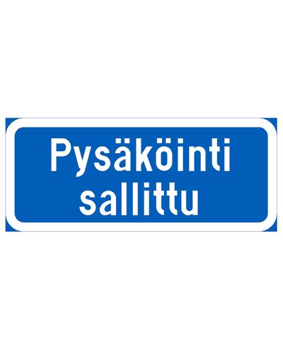 H25 Tekst Ekstraplate (Blå/hvit)