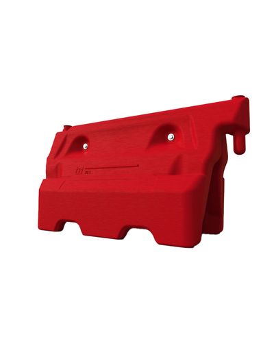 Oppblåsbar plastbarriere rød 1130x400x560mm, full 60 kg