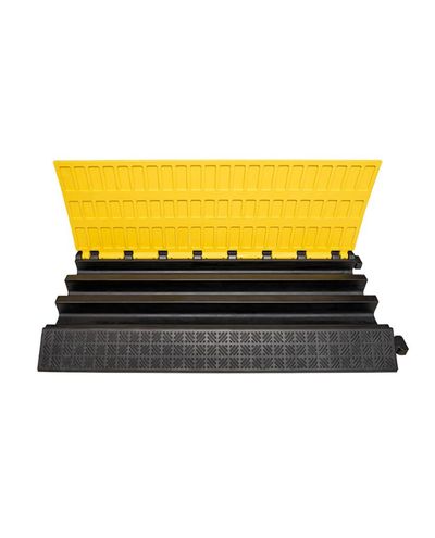 Kabelbeskyttelse med deksel 3-kanaler HELGUMMI, 900*500*77mm