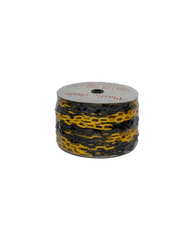 6 mm plastkjede (gul/svart) - 50 m