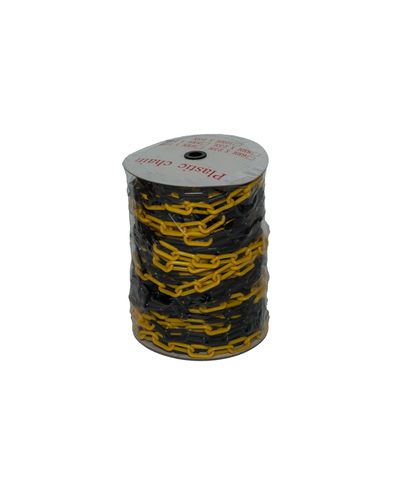 8 mm plastkjede (gul/svart) - 50 m
