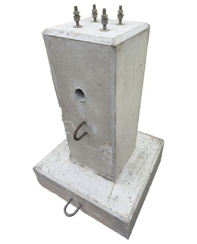Betongfot for bom