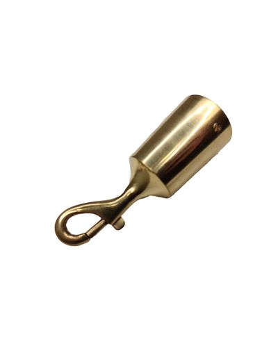 Endestykke og krok til avgrensningstau, messing Endestykke og krok til avgrensningstau, messing