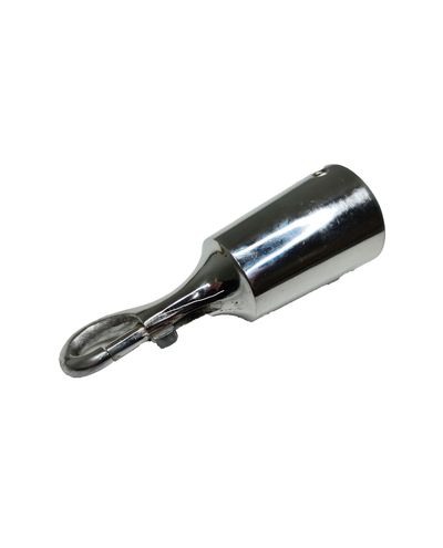 Endestykke og krok til avgrensningstau, krom