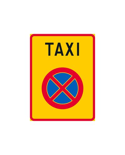 C42 Taxistopp, aluminium (R2-folie / ELY-feste)