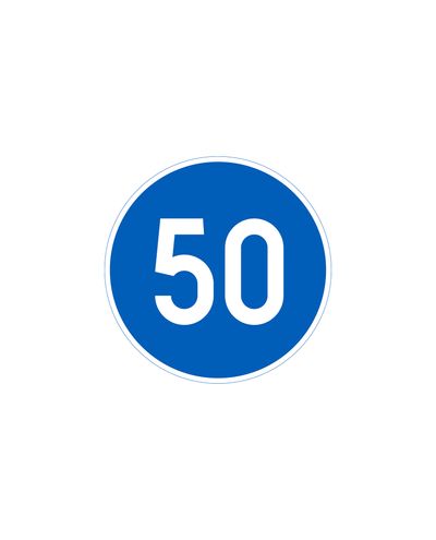 D10 Minimumshastighet, aluminium (R1-film / ELY-feste)